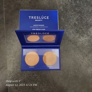 TRESLUCE BEAUTY Lucete Shimmer Highlighter Duo Daydream & Abundance 0.24oz NIB!​
